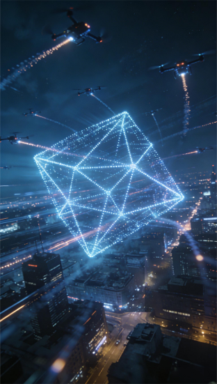 无人机创意编队表演